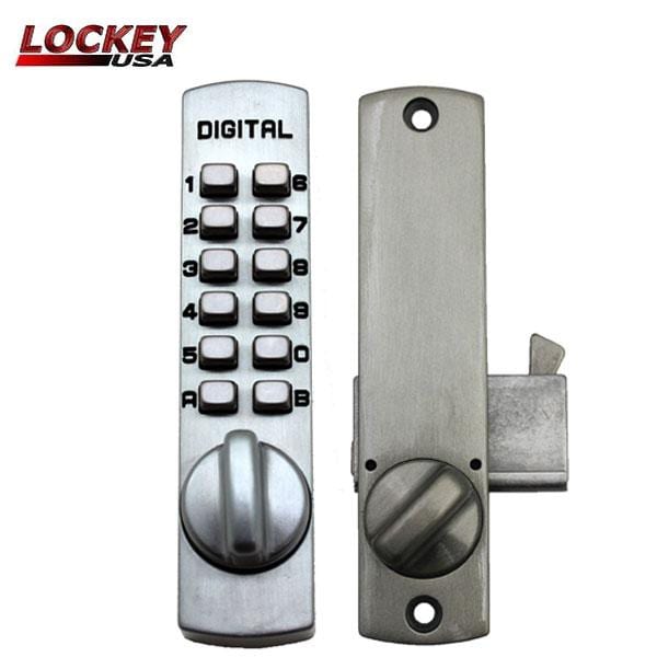 Lockey C150 - Mechanical Keypad Keyless Hook Bolt - for Sliding Glass Doors - Oil Rubbed Bro